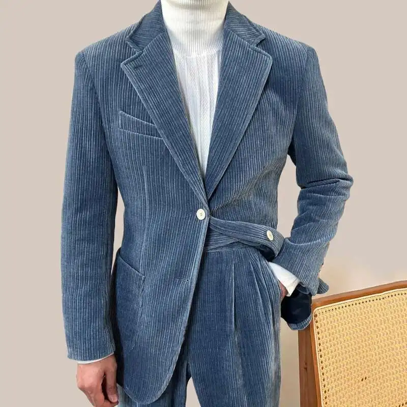 Corduroy Luxury Men Suit Jacket Men Wedding Men Lapel Collar Party Dinner Blazer Hombre British Casual Suit Slim Dress Blazer
Corduroy Luxury Men Suit Jacket Men Wedding Men Lapel Collar Party Dinner Blazer Hombre British Casual Suit Slim Dress Blazer