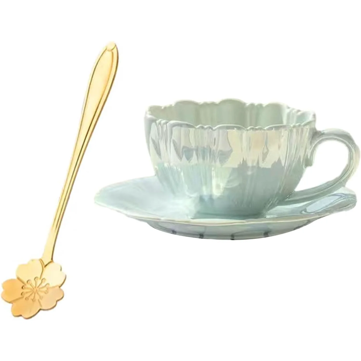 Stylish and fashionable matching flower petals coffee cup and saucer set - Beautiful drinkware for adults - Creative and gorgeou
Stylish and fashionable matching flower petals coffee cup and saucer set - Beautiful drinkware for adults - Creative and gorgeou