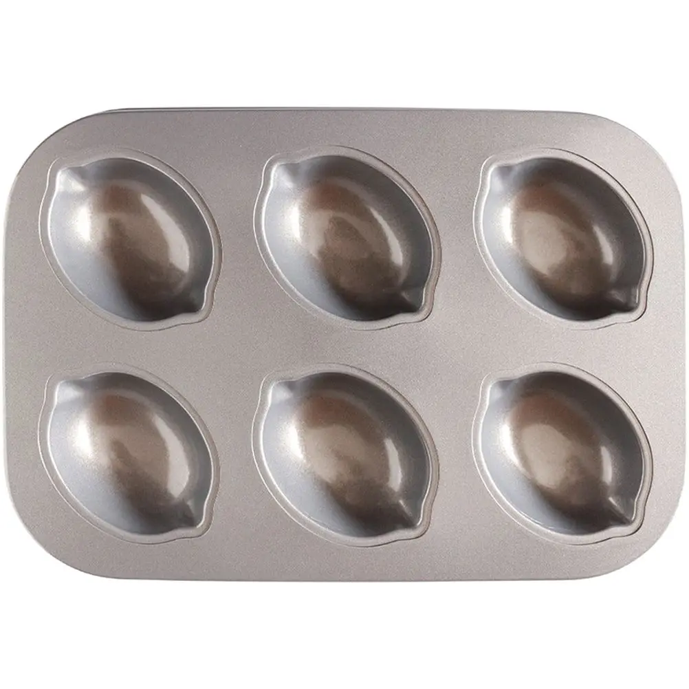 6 Cups Non-stick Muffin Pot Mold Carbon Steel Cake Tray Lemon Shape Bakeware Mini Cupcake Pans Metal Dessert Mold Uniform Heat
6 Cups Non-stick Muffin Pot Mold Carbon Steel Cake Tray Lemon Shape Bakeware Mini Cupcake Pans Metal Dessert Mold Uniform Heat