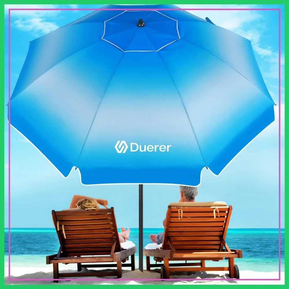 8.5FT Beach Umbrella with Anchor, Heavy Duty Windproof, Height Adjustable Tilt, Iron Pole, Portable with Carrying Bag
8.5FT Beach Umbrella with Anchor, Heavy Duty Windproof, Height Adjustable Tilt, Iron Pole, Portable with Carrying Bag