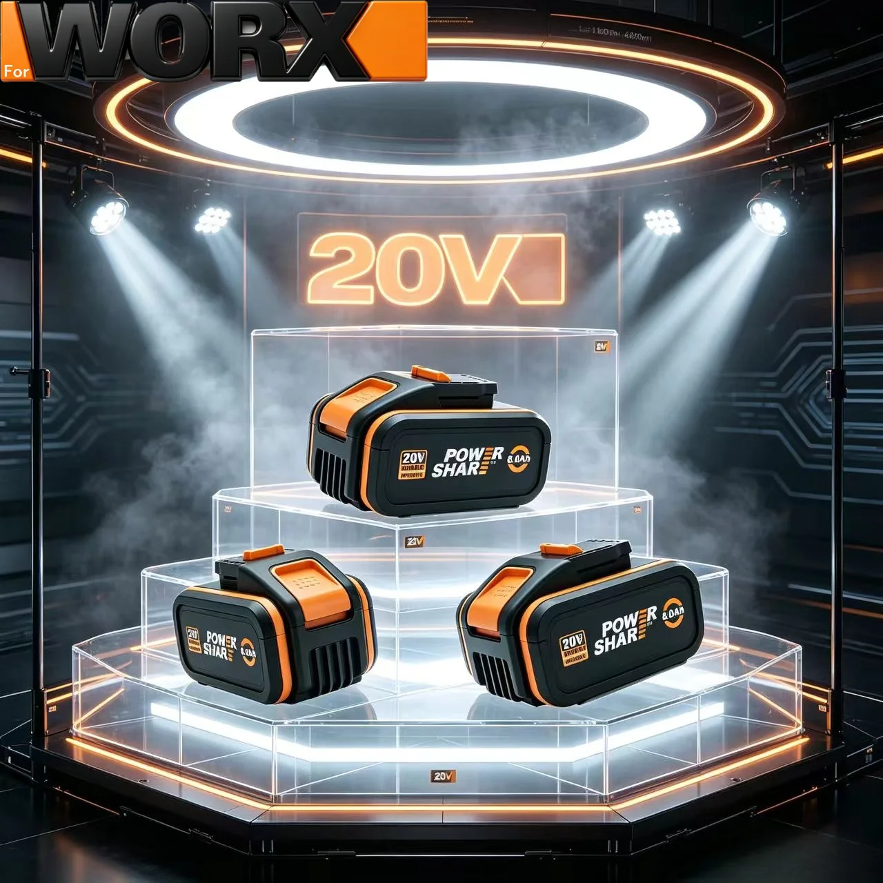 4.0Ah 6.0Ah 8.0Ah For Worx 20V 18650 Battery Replacement for WA3520 WA3525 WA3575 Power Share Cordless Tools
4.0Ah 6.0Ah 8.0Ah For Worx 20V 18650 Battery Replacement for WA3520 WA3525 WA3575 Power Share Cordless Tools