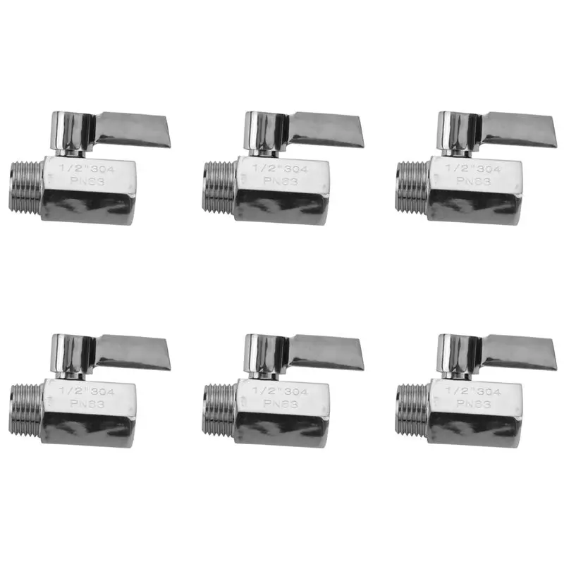 ABJI-6X 304 Stainless Steel Mini Ball Valve(1/2 Inch Female X Male) NPT Thread, Water Flow Regulator Head Control Valve
ABJI-6X 304 Stainless Steel Mini Ball Valve(1/2 Inch Female X Male) NPT Thread, Water Flow Regulator Head Control Valve
