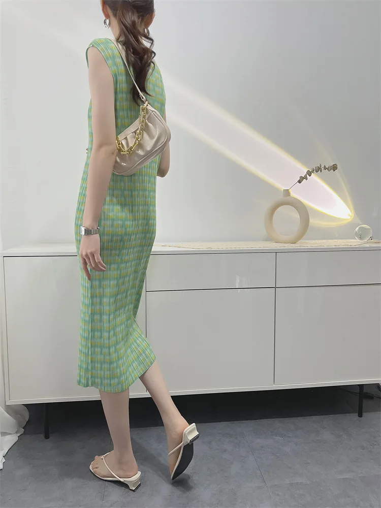 Pleated Dress Women's Digital Printing Summer Slim Pleated Long Pleated Women's Dress
Pleated Dress Women's Digital Printing Summer Slim Pleated Long Pleated Women's Dress