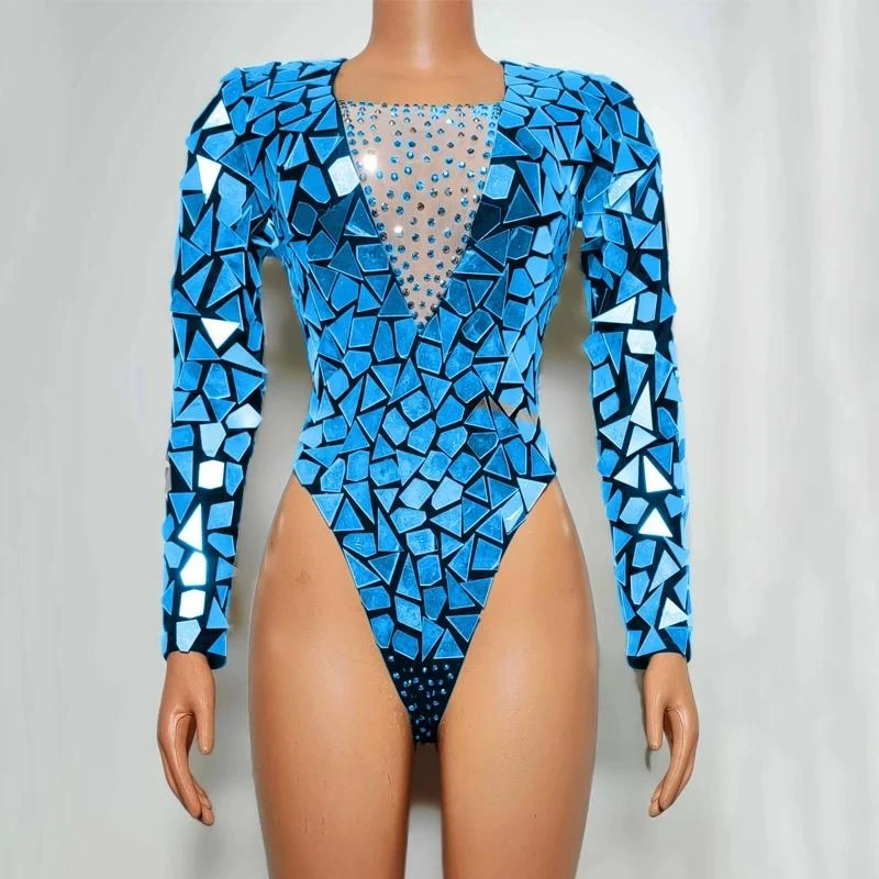 Women Rhinestones Bodysuit Female Mirrors Costumes Bar Nightclub Dj Ds Gogo Wear Stage Pole Dance Clothing Entertainment Events
Women Rhinestones Bodysuit Female Mirrors Costumes Bar Nightclub Dj Ds Gogo Wear Stage Pole Dance Clothing Entertainment Events