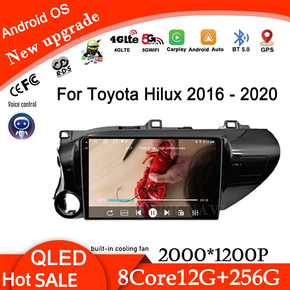 10,1-дюймовый для Toyota Hilux 2016-2020 DSP Android 14, автомобильный радиоприемник, мультимедийный видеоплеер, навигация, стерео GPS, 4G монитор
10,1-дюймовый для Toyota Hilux 2016-2020 DSP Android 14, автомобильный радиоприемник, мультимедийный видеоплеер, навигация, стерео GPS, 4G монитор