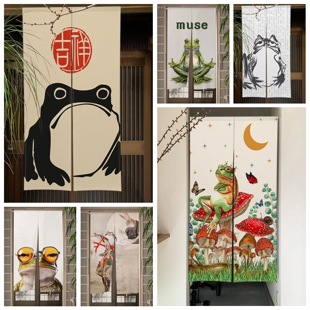 Japanese Door Curtain Frog Cartoon Animals Doorway Curtains Kitchen Living Room Japanese Noren Entrance Hanging Half-Curtain
Japanese Door Curtain Frog Cartoon Animals Doorway Curtains Kitchen Living Room Japanese Noren Entrance Hanging Half-Curtain