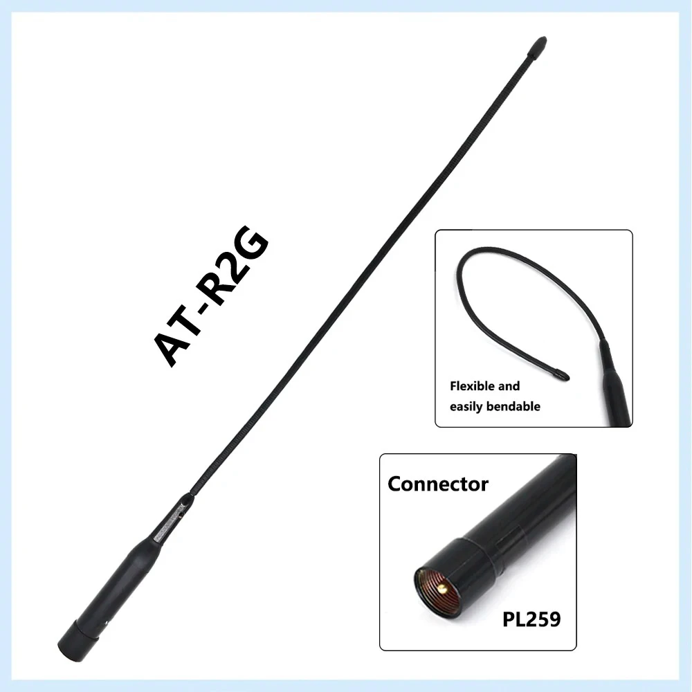 AT-R2G Двухдиапазонная мобильная антенна VHF UHF 144/430 МГц - разъем питания 100 Вт PL259 для автомобильного радио
AT-R2G Двухдиапазонная мобильная антенна VHF UHF 144/430 МГц - разъем питания 100 Вт PL259 для автомобильного радио