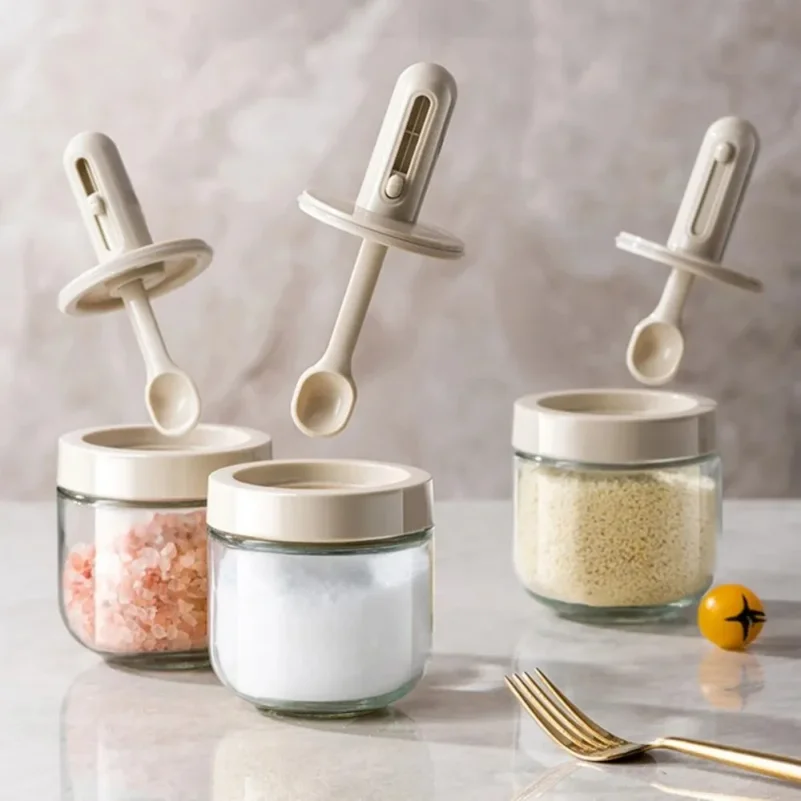 Household Glass Seasoning Bottle with Telescopic Spoon Leak Proof Salt Storage Box Moisture-Proof Kitchen Container 1/3 Pcs Set
Household Glass Seasoning Bottle with Telescopic Spoon Leak Proof Salt Storage Box Moisture-Proof Kitchen Container 1/3 Pcs Set