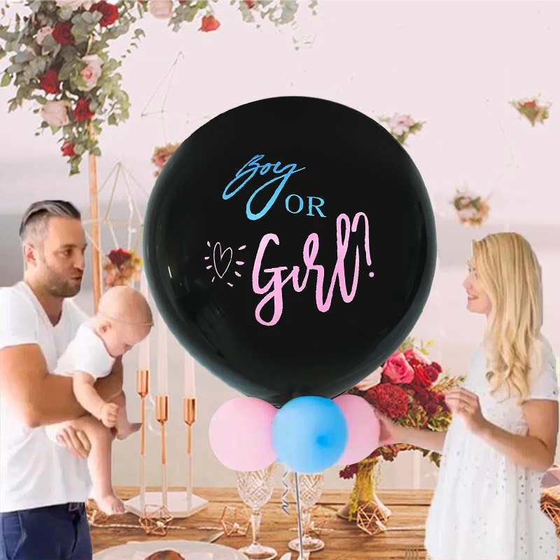 Black Boy Or Girl Gender Reveal Balloons 36inch Latex Balloon with Confetti for Baby Shower Birthday Party Decor Globos Supplies
Black Boy Or Girl Gender Reveal Balloons 36inch Latex Balloon with Confetti for Baby Shower Birthday Party Decor Globos Supplies