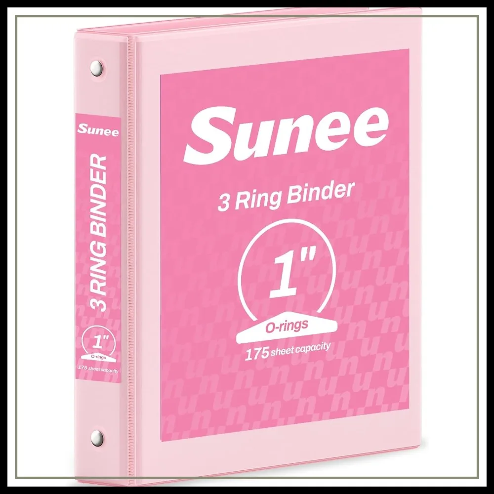 3 Ring Binder 1 Inch Pink, Holds 175 Sheets, Clear View, Letter Size for School or Office
3 Ring Binder 1 Inch Pink, Holds 175 Sheets, Clear View, Letter Size for School or Office