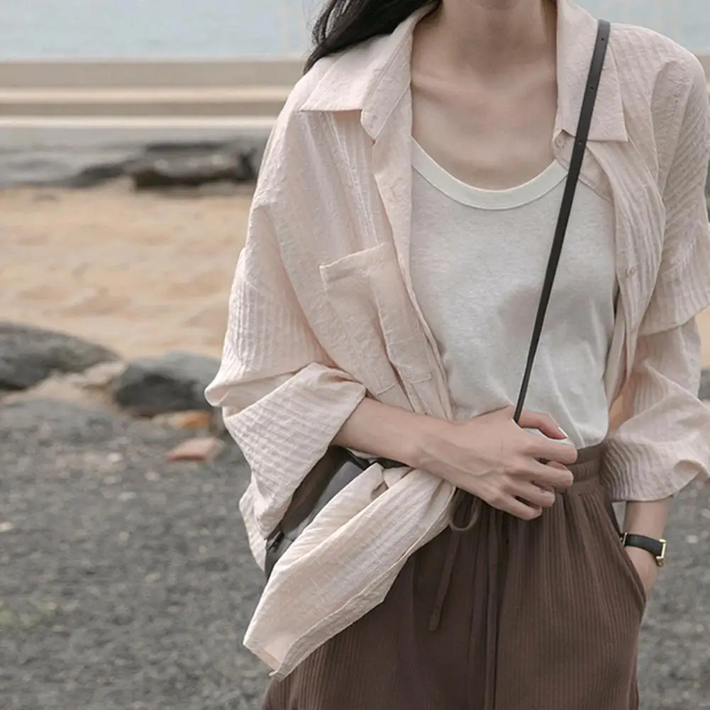 Casual Shirt Coat Stylish Women's Lapel Shirt Coat with Patch Pockets Casual Long Sleeve Solid Color Top for Streetwear for A
Casual Shirt Coat Stylish Women's Lapel Shirt Coat with Patch Pockets Casual Long Sleeve Solid Color Top for Streetwear for A