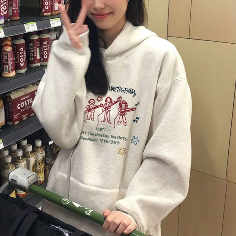 Осень-зима, белая, серая толстовка с капюшоном, женская новая популярная стильная бархатная утолщенная куртка в ленивом стиле для маленьких людей
Осень-зима, белая, серая толстовка с капюшоном, женская новая популярная стильная бархатная утолщенная куртка в ленивом стиле для маленьких людей