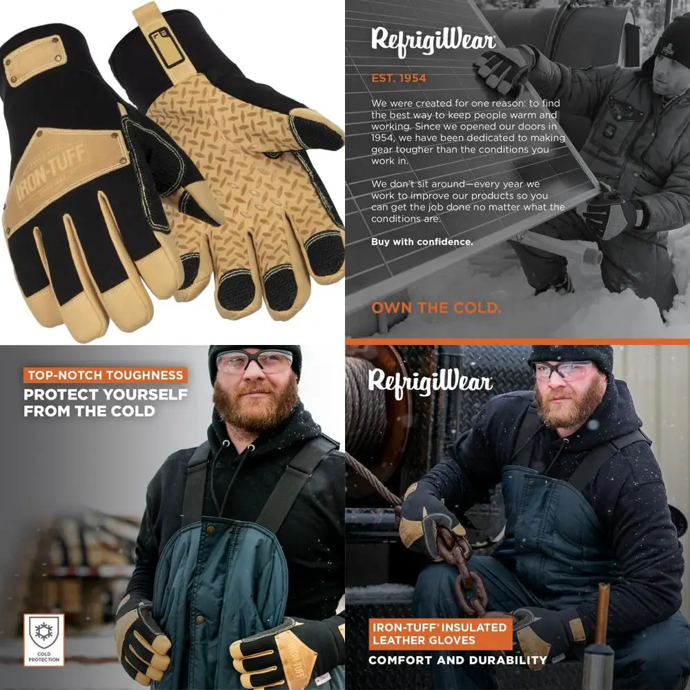 Изолированные кожаные рабочие перчатки с силиконовой ручкой от RefrigiWear Iron-Tuff
Изолированные кожаные рабочие перчатки с силиконовой ручкой от RefrigiWear Iron-Tuff