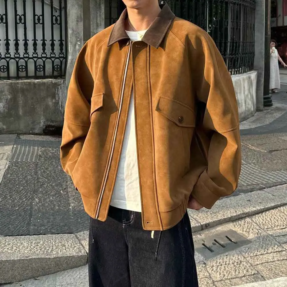 Men's Solid Color Long-Sleeved Jacket American Retro Fashion Trend High Street Casual Loose Niche Autumn New Men's Tops 2025
Men's Solid Color Long-Sleeved Jacket American Retro Fashion Trend High Street Casual Loose Niche Autumn New Men's Tops 2025