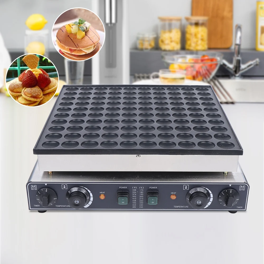 100Pcs Pancake Maker, 110V 3400W Nonstick Electric Baker, Stainless Steel Mini Dutch Pancake Machine for Commercial Kitchen
100Pcs Pancake Maker, 110V 3400W Nonstick Electric Baker, Stainless Steel Mini Dutch Pancake Machine for Commercial Kitchen