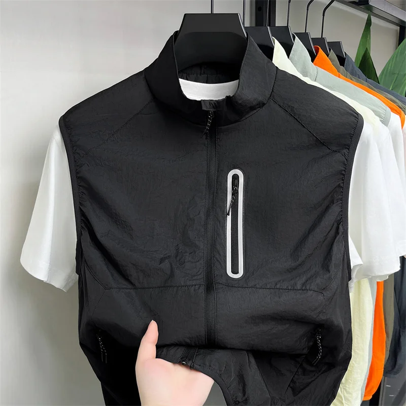Men's Vest Summer Thin Jacket Outdoor Sun Protection Stand Collar Sports Quick Drying Single Vest
Men's Vest Summer Thin Jacket Outdoor Sun Protection Stand Collar Sports Quick Drying Single Vest