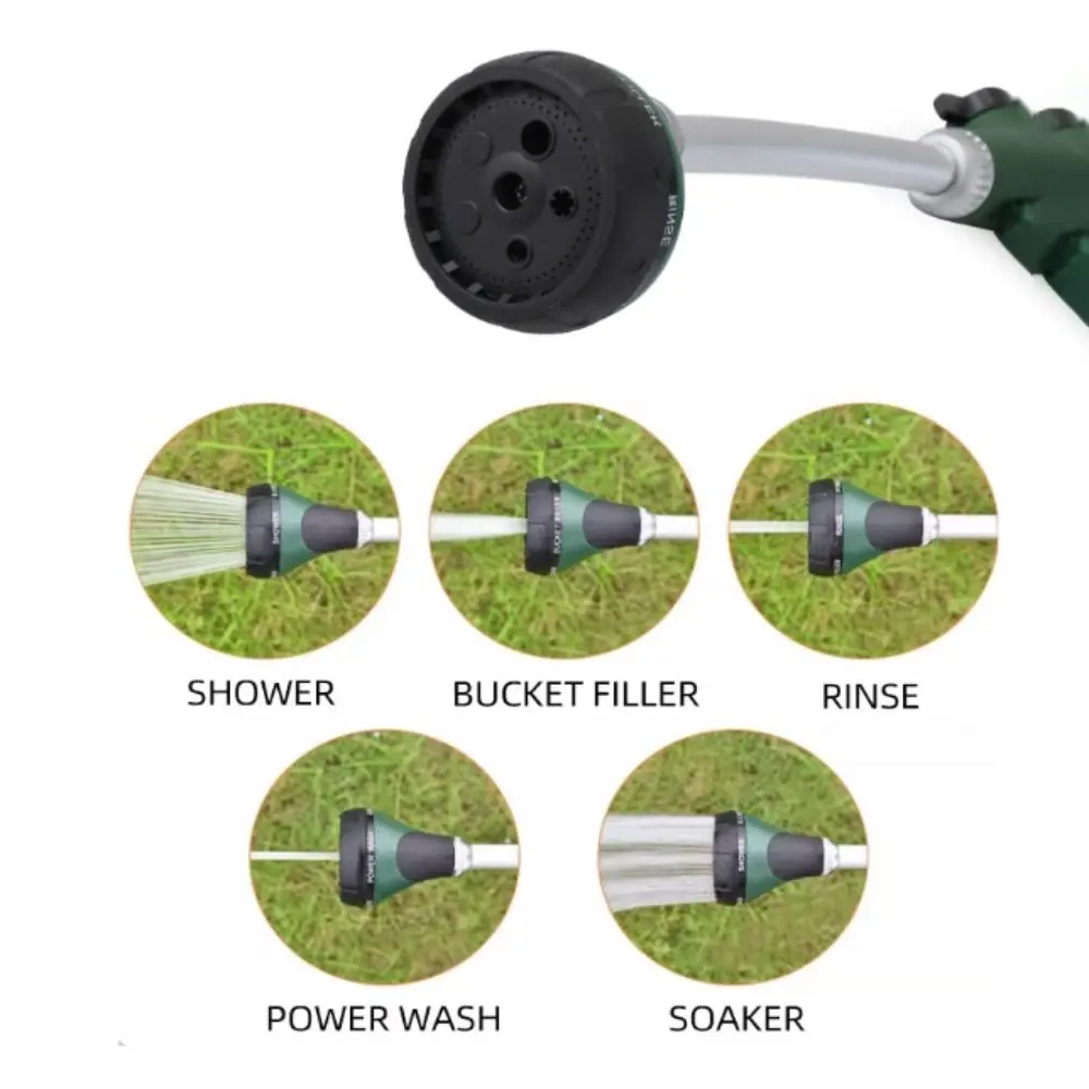Long Handle Garden Hose Spray Showerhead 5 Spray Patterns Rubberized Grip Watering Sprayer Effort-saving Design Comfortable Grip
Long Handle Garden Hose Spray Showerhead 5 Spray Patterns Rubberized Grip Watering Sprayer Effort-saving Design Comfortable Grip