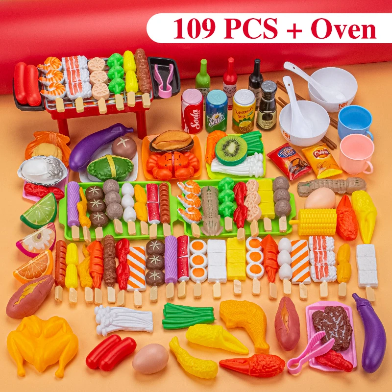 Mini Kitchen Pretend Play Toys Barbecue Set Children Cooking Simulation Food Multi-set Christmas Gift For Kids Toddlers BBQ Toys
Mini Kitchen Pretend Play Toys Barbecue Set Children Cooking Simulation Food Multi-set Christmas Gift For Kids Toddlers BBQ Toys
