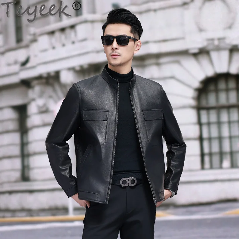 Tcyeek Real Leather Jacket Men Clothing 2025 Business Casual Cowhide Coats Spring Autumn Mens Jackets Jaqueta Couro New Style
Tcyeek Real Leather Jacket Men Clothing 2025 Business Casual Cowhide Coats Spring Autumn Mens Jackets Jaqueta Couro New Style