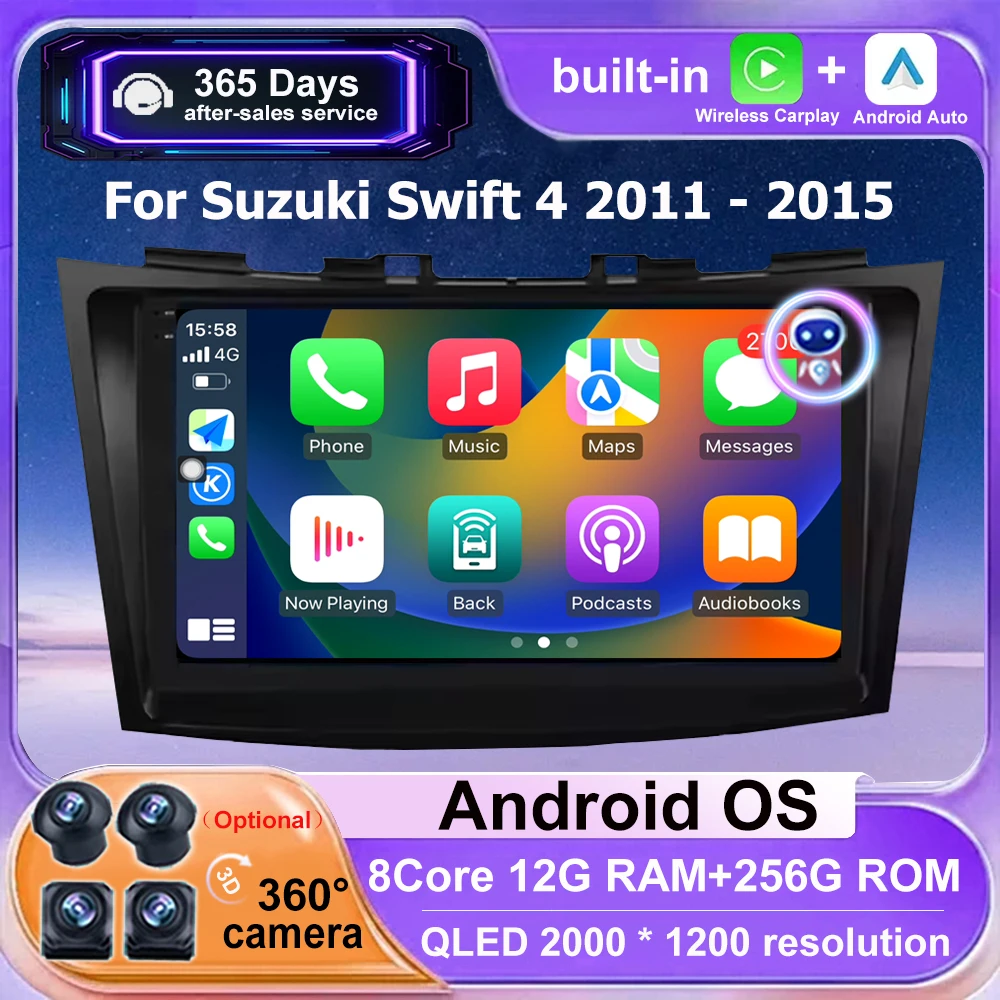 QLED Touch Screen Car Radio Multimedia Video Player GPS Navigation For Suzuki Swift 4 2011-2015 Android 16 Auto Carplay 4G WIFI
QLED Touch Screen Car Radio Multimedia Video Player GPS Navigation For Suzuki Swift 4 2011-2015 Android 16 Auto Carplay 4G WIFI