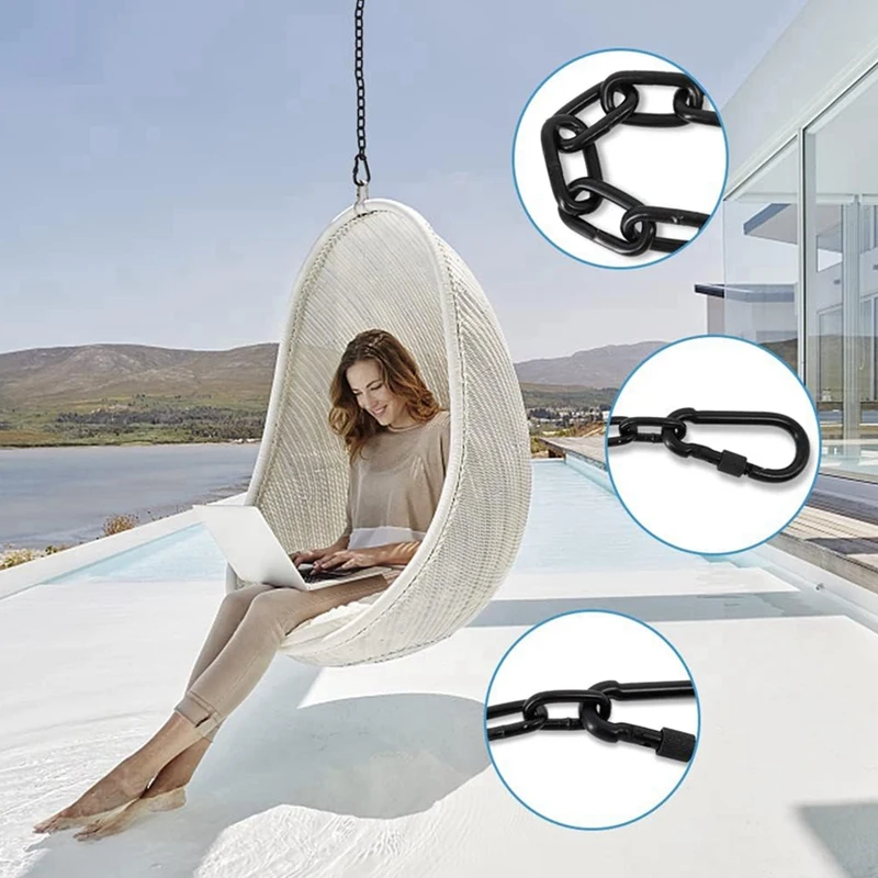 2 Pack Heavy Duty Hanging Chair Hardware for Hammock Swing Hanging Chair Sandbag Sandbag Indoor Outdoor Yoga Gym (Black)-AT35
2 Pack Heavy Duty Hanging Chair Hardware for Hammock Swing Hanging Chair Sandbag Sandbag Indoor Outdoor Yoga Gym (Black)-AT35