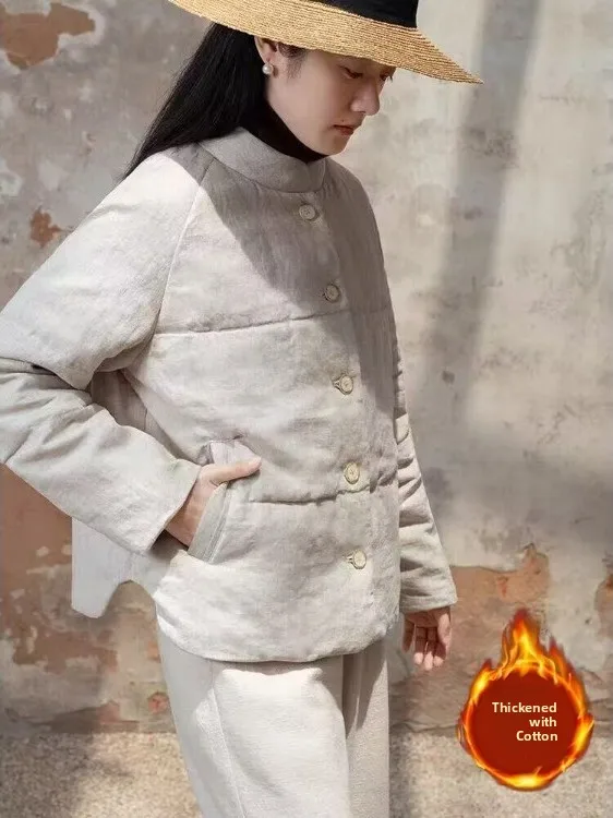 Высококачественный хлопковый джемпер в стиле ретро, женский свободный крой с воротником-стойкой, зимний новый дизайн, утягивающий открытый кардиган, топ, художественный Sle
Высококачественный хлопковый джемпер в стиле ретро, женский свободный крой с воротником-стойкой, зимний новый дизайн, утягивающий открытый кардиган, топ, художественный Sle