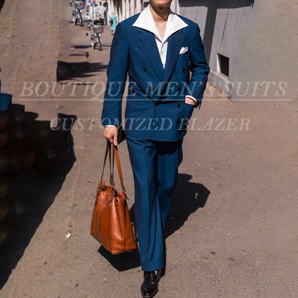 Fashion Men's Suits Solid Color Peak Lapel Slim Fit 2 Piece Jacket Pants Sets High Quality Business Male Clothing Costume Homme
Fashion Men's Suits Solid Color Peak Lapel Slim Fit 2 Piece Jacket Pants Sets High Quality Business Male Clothing Costume Homme