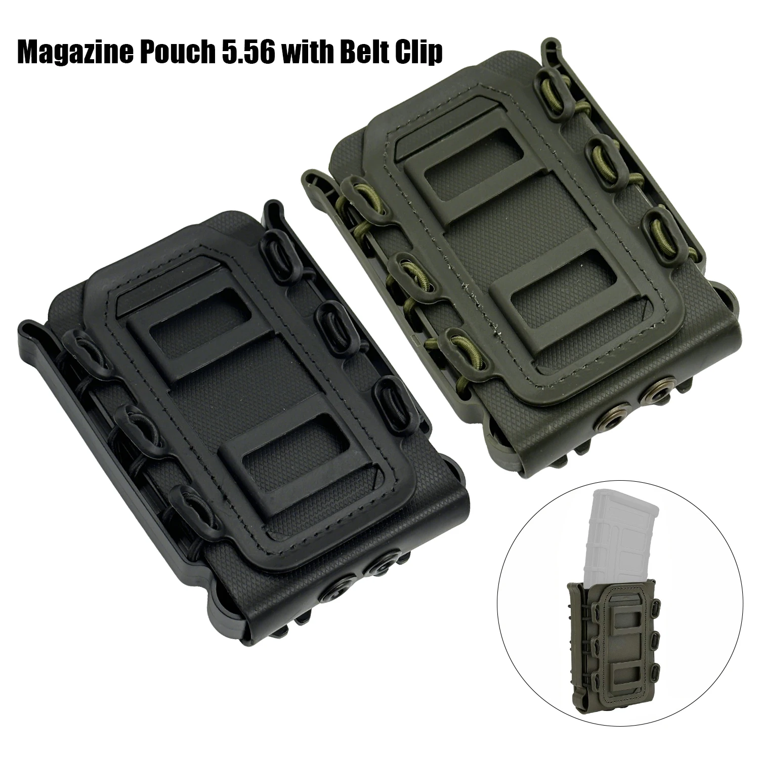 5.56mm 7.62mm Magazine Pouch with MOLLE Clip and Belt Clip Universal Mag Holder
5.56mm 7.62mm Magazine Pouch with MOLLE Clip and Belt Clip Universal Mag Holder