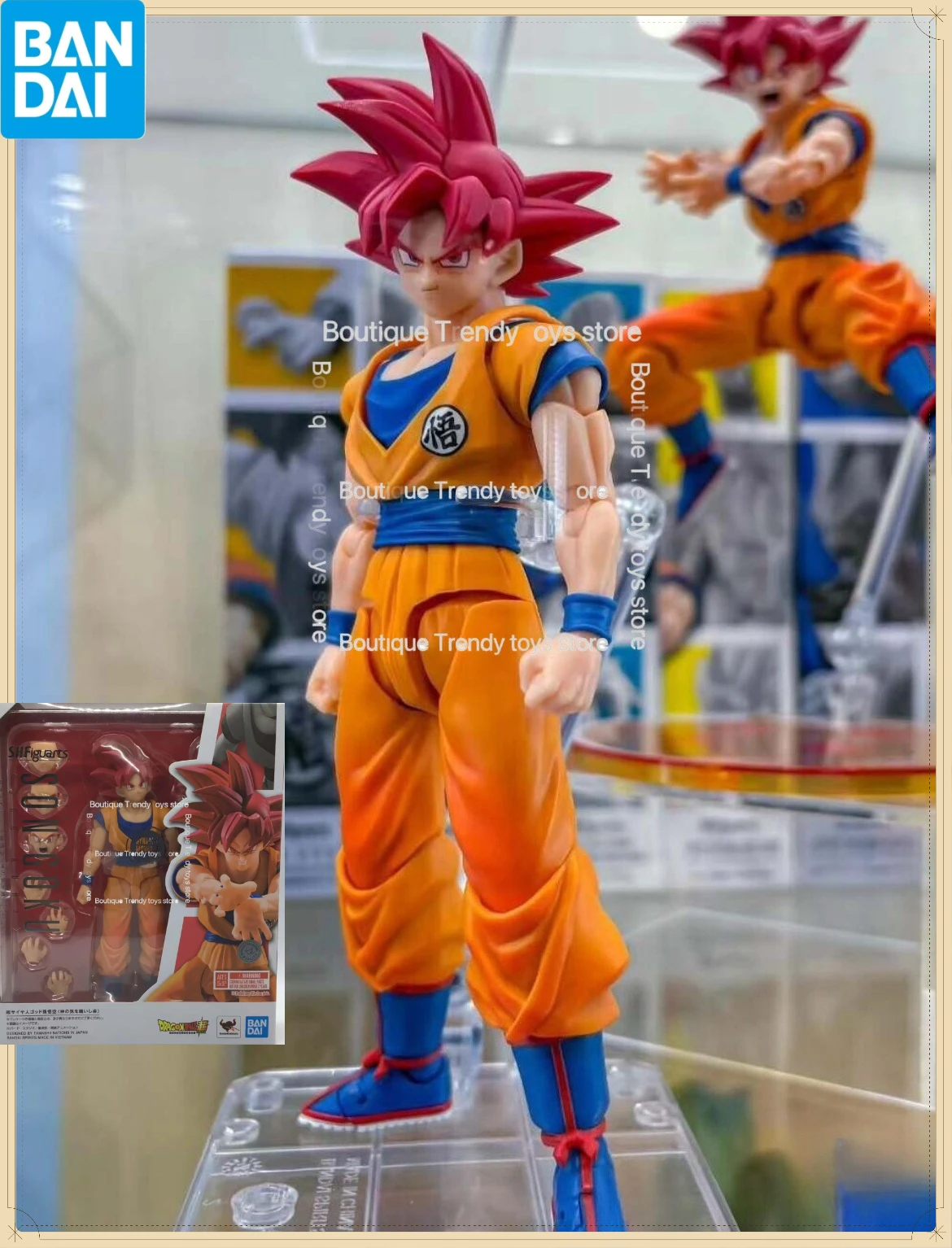 Original Bandai S.H.Figuarts Dragon Ball Super Super Saiyan God Son Goku Articulated Action Figure Collectible
Original Bandai S.H.Figuarts Dragon Ball Super Super Saiyan God Son Goku Articulated Action Figure Collectible