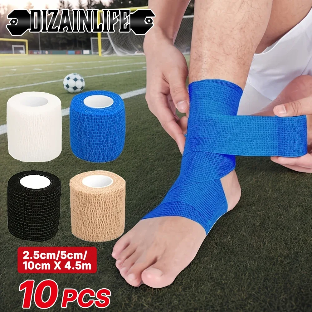 10pcs Elastic Self-Adhesive Athletic Tape Bandage 2.5/5/10cm Non-Woven Universal Fit for Sports Foot Support Joint Protection
10pcs Elastic Self-Adhesive Athletic Tape Bandage 2.5/5/10cm Non-Woven Universal Fit for Sports Foot Support Joint Protection