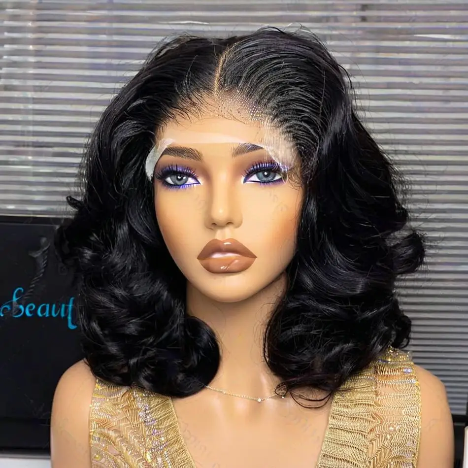 13x6 Lace Frontal Wig Human Hair Short Bob Wig Body Wave HD Lace Front Human Hair Wig Brazilian Virgin Hair Natural Black BOB
13x6 Lace Frontal Wig Human Hair Short Bob Wig Body Wave HD Lace Front Human Hair Wig Brazilian Virgin Hair Natural Black BOB