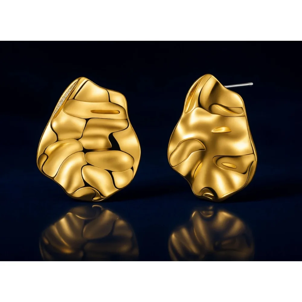 Нерегулярные серьги-гвоздики из золота и серебра с эффектом ковки, геометрические, винтажные, эффектные
Нерегулярные серьги-гвоздики из золота и серебра с эффектом ковки, геометрические, винтажные, эффектные