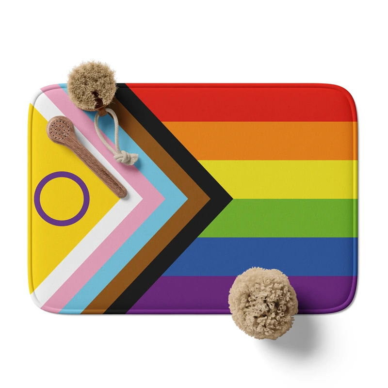 Gaslight Gatekeep Girlboss Intersex Inclusive Pride Flag Коврик для ванной с нескользящим основанием, впитывающий супер уютный фланелевой коврик для ванной комнаты 
Gaslight Gatekeep Girlboss Intersex Inclusive Pride Flag Коврик для ванной с нескользящим основанием, впитывающий супер уютный фланелевой коврик для ванной комнаты
