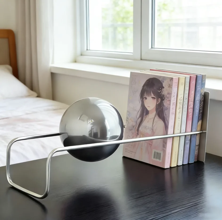 Modern Gravity Ball Book Holder – Bauhaus Mid-Century Desktop Organizer, Chic Magazine & Newspaper Rack, Stylish Office Desk
Modern Gravity Ball Book Holder – Bauhaus Mid-Century Desktop Organizer, Chic Magazine & Newspaper Rack, Stylish Office Desk