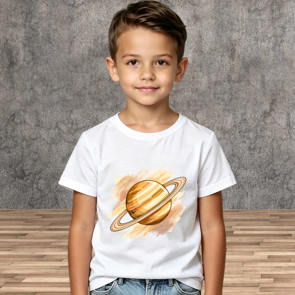 Summer Boys Girls Kids Shirts Space Theme Print Cotton Short Sleeve Cartoon Tops
Summer Boys Girls Kids Shirts Space Theme Print Cotton Short Sleeve Cartoon Tops