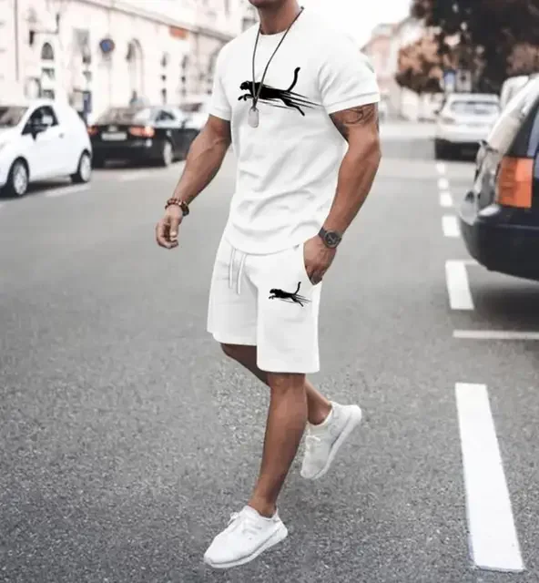 Summer new men's quick-drying short-sleeved T-shirt and shorts set, fashionable outdoor men's sports pullover 2-piece set
Summer new men's quick-drying short-sleeved T-shirt and shorts set, fashionable outdoor men's sports pullover 2-piece set