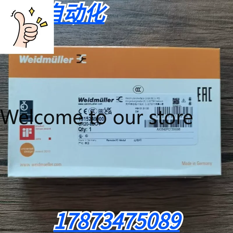 Brand New Original And Genuine, Weidmüller UR20-8DO-P Module 1315240000 Is Sold In Stock.
Brand New Original And Genuine, Weidmüller UR20-8DO-P Module 1315240000 Is Sold In Stock.
