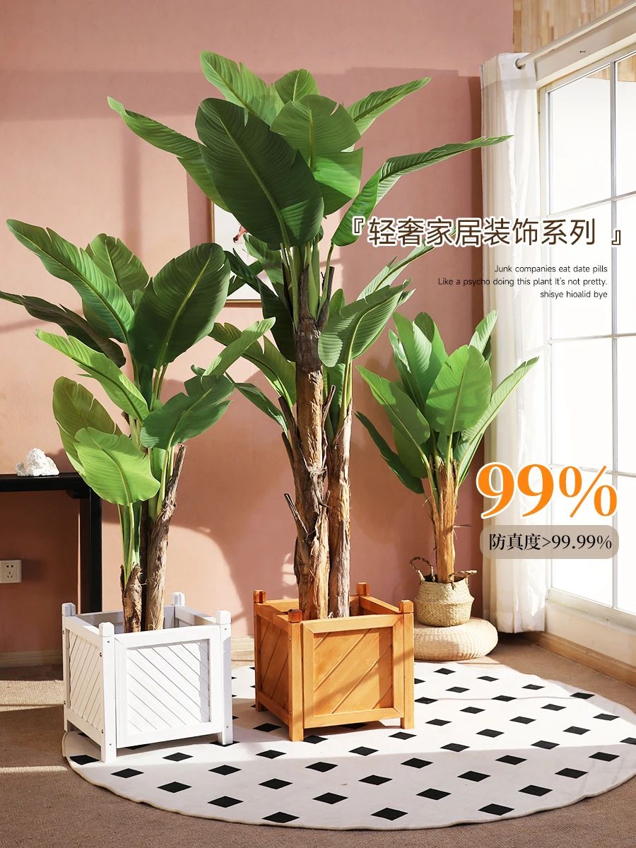 Simulated plantain tree Large plant Bionic fake tree Green plant Living room Indoor office landscaping Decorative bonsai Landing
Simulated plantain tree Large plant Bionic fake tree Green plant Living room Indoor office landscaping Decorative bonsai Landing