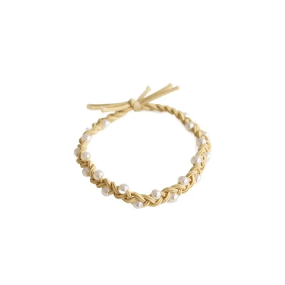 Headwear Simple Ponytail Holder Elastic Hair Styling Accessory Woven Rubber Band Korean Style Hair Loop Women Pearl Hair Rope
Headwear Simple Ponytail Holder Elastic Hair Styling Accessory Woven Rubber Band Korean Style Hair Loop Women Pearl Hair Rope