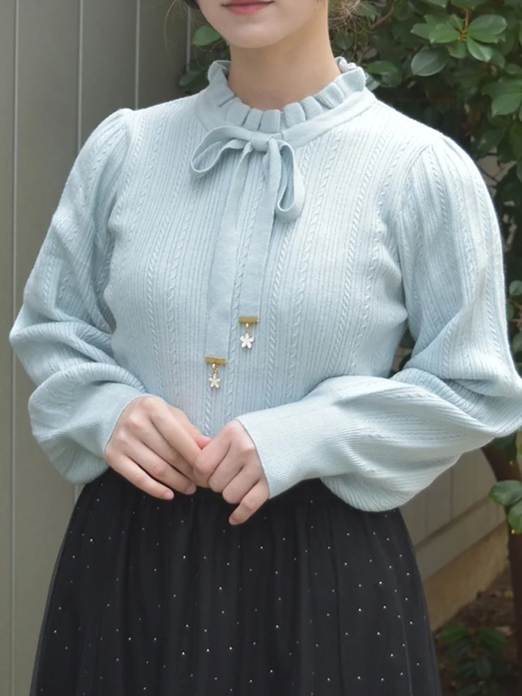 Anti-Ball Long Sve Knitted Sweater with Satin Flower Decoration hine Waable Ribbed Simple Sle Daily Wear for Women
Anti-Ball Long Sve Knitted Sweater with Satin Flower Decoration hine Waable Ribbed Simple Sle Daily Wear for Women