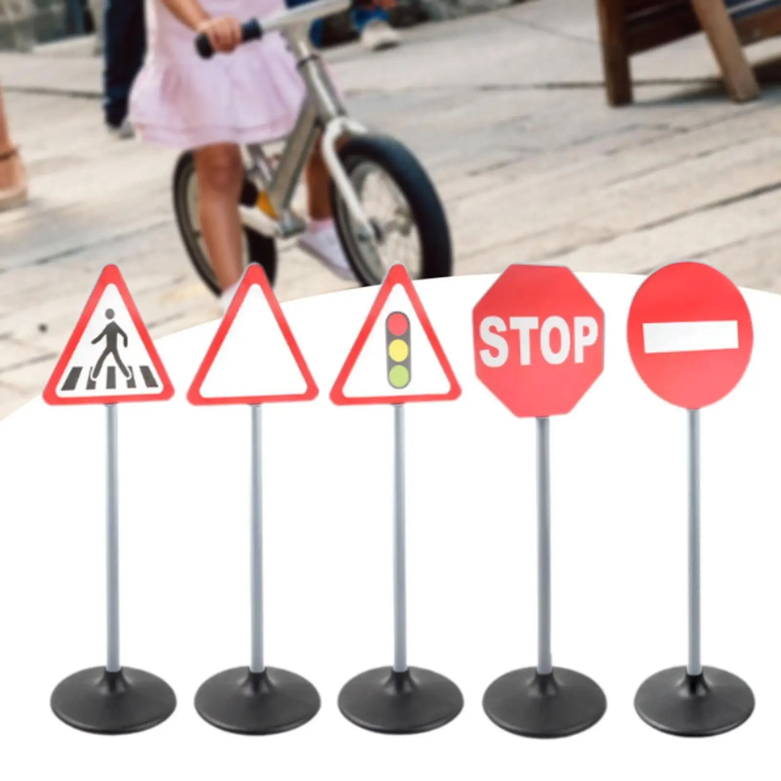 Traffic Signs Set Education Easy to Mount Cognitive Toy Learning Ability Bright Colors Road Signs for Playground
Traffic Signs Set Education Easy to Mount Cognitive Toy Learning Ability Bright Colors Road Signs for Playground