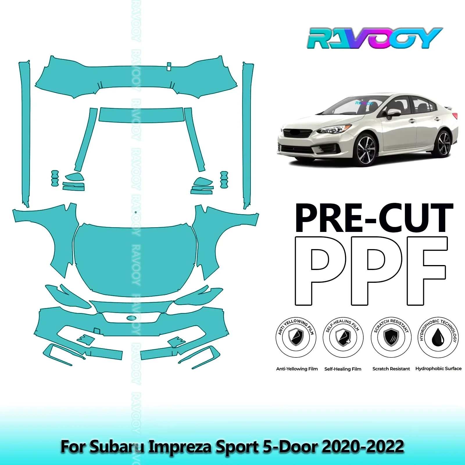 Front Kit+Rockers+Rear Bumper Clear Bra Precut PPF Paint Protection Film For Subaru Impreza Sport 5-Door 2020-2022
Front Kit+Rockers+Rear Bumper Clear Bra Precut PPF Paint Protection Film For Subaru Impreza Sport 5-Door 2020-2022