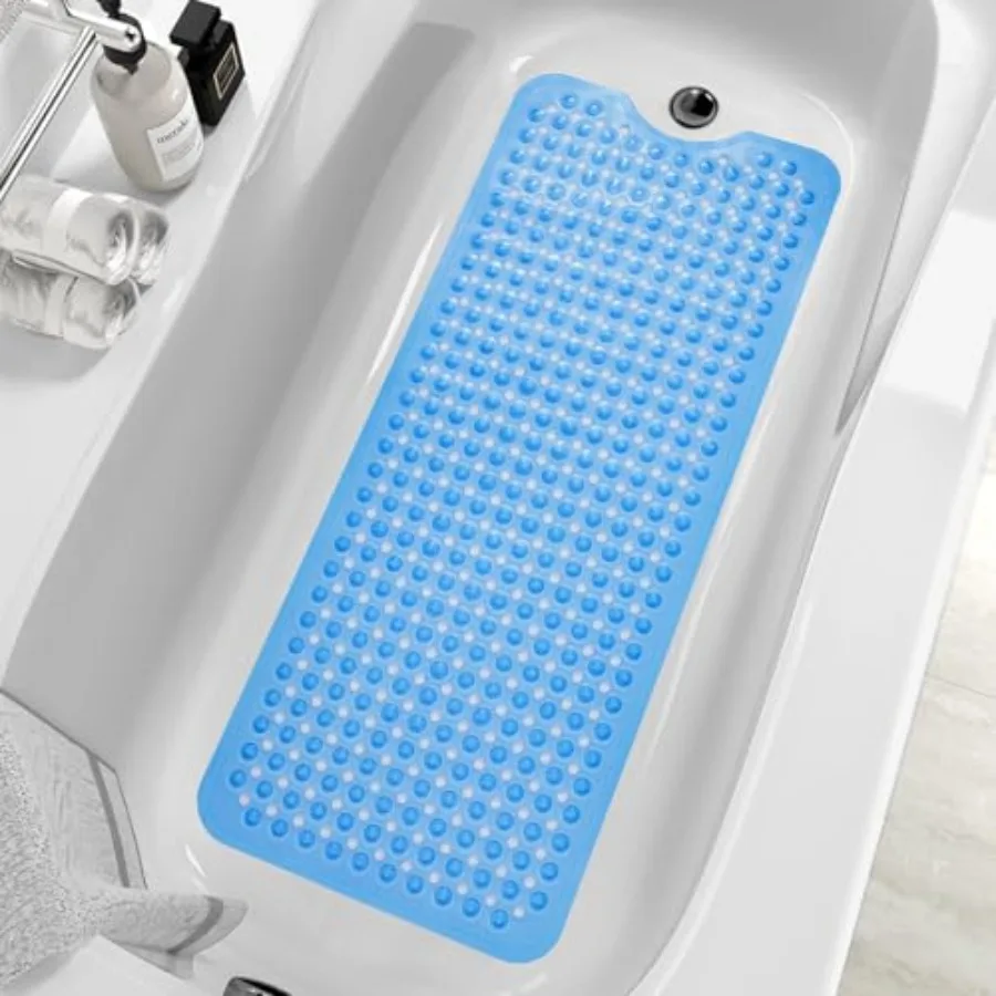 Bath Tub and Shower Mats, Non-Slip 39 x 16 Inch Extra Long Bath Mat, Machine Washable Bathtub Mat with Drain Holes, Suction Cup
Bath Tub and Shower Mats, Non-Slip 39 x 16 Inch Extra Long Bath Mat, Machine Washable Bathtub Mat with Drain Holes, Suction Cup