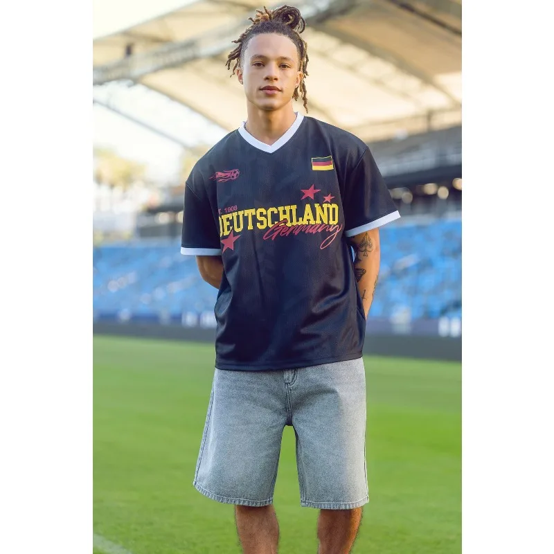 Children Love Summer Sports Wear, Featuring German Creative Support Prints, Trendy Mesh Jerseys, Quick-dry Tops, and 3D Printing
Children Love Summer Sports Wear, Featuring German Creative Support Prints, Trendy Mesh Jerseys, Quick-dry Tops, and 3D Printing