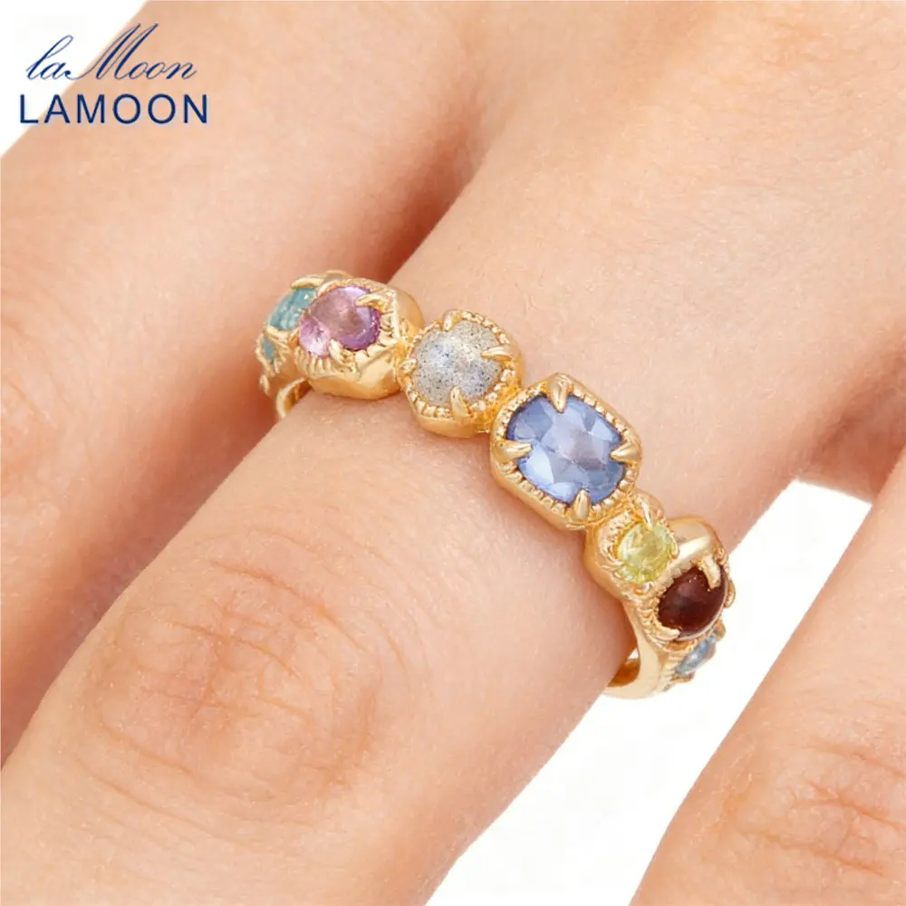 LAMOON Luxury Natural Topaz Gemstone Ring For Women Amethyst Multicolor Luxury Exquisite 925 Sterling Silver Fine Jewelry Gift
LAMOON Luxury Natural Topaz Gemstone Ring For Women Amethyst Multicolor Luxury Exquisite 925 Sterling Silver Fine Jewelry Gift