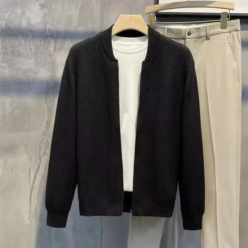 Korean version New Fashion Men's Solid Color Zipper Long Sleeve O-neck Casual Trendy Simple Basic Knitted Sweater Cardigans Male
Korean version New Fashion Men's Solid Color Zipper Long Sleeve O-neck Casual Trendy Simple Basic Knitted Sweater Cardigans Male