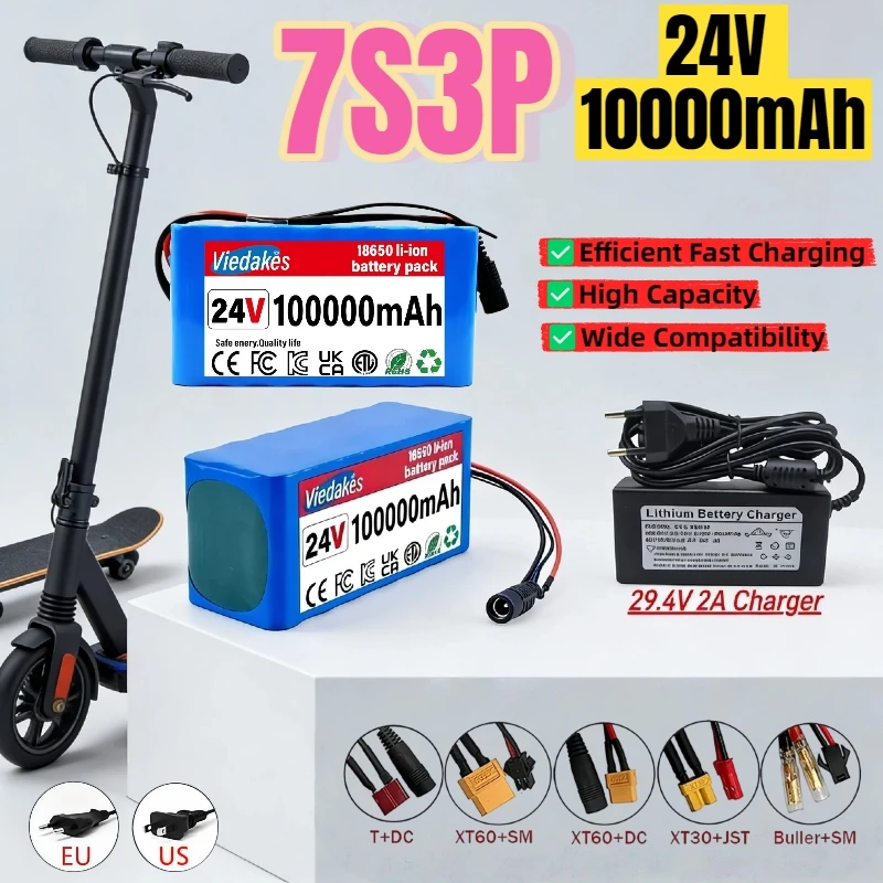 New 24V 100000mAh 7S3P 18650 Li-ion Battery Pack, for wheelchairs toy car power Li-ion Replacement Battery, quality assurance.
New 24V 100000mAh 7S3P 18650 Li-ion Battery Pack, for wheelchairs toy car power Li-ion Replacement Battery, quality assurance.