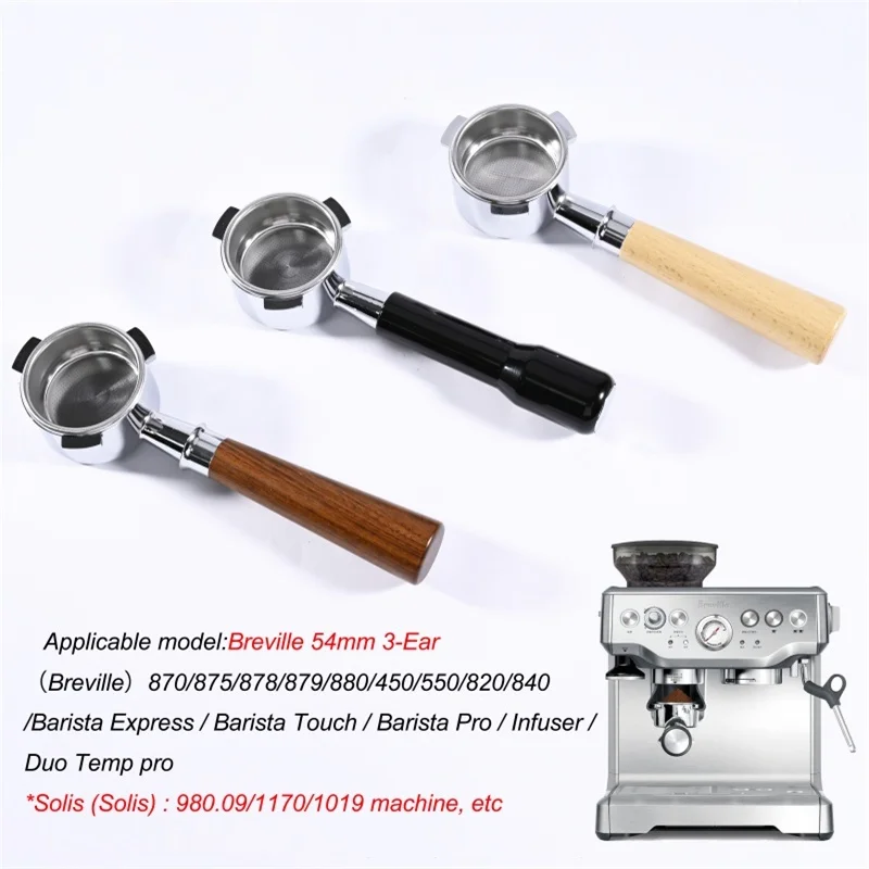 54mm 3 Ear Coffee Bottomless Portafilter For Breville Sage 870 878 880 Replacement Filter Basket Barista Tool Espresso Accessory
54mm 3 Ear Coffee Bottomless Portafilter For Breville Sage 870 878 880 Replacement Filter Basket Barista Tool Espresso Accessory