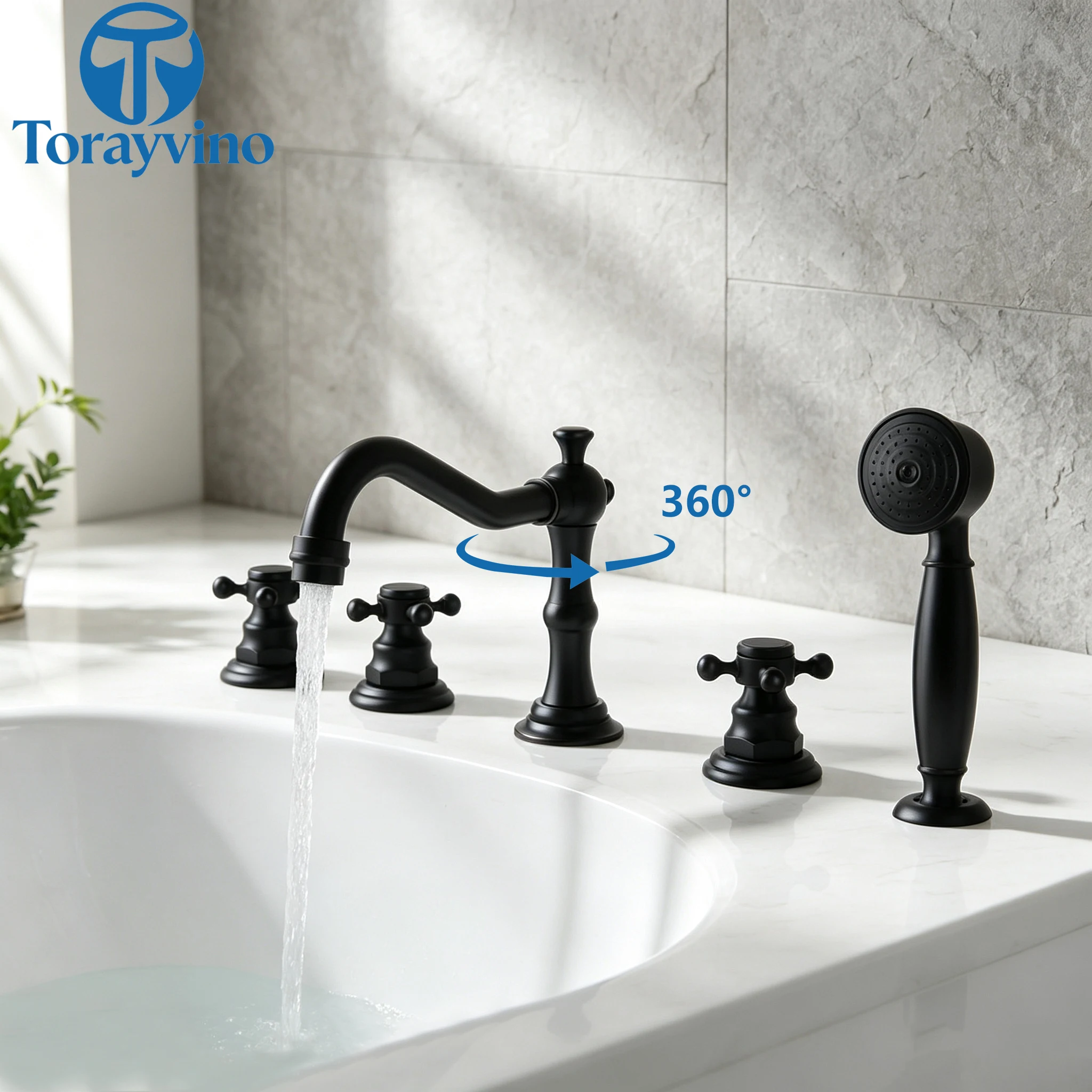 Torayvino Luxury Bathroom 360 Swivel Spout Bathtub Shower Faucet Set Deck Mounted Sink Faucets Shower Systerm Mixer Tap Tub
Torayvino Luxury Bathroom 360 Swivel Spout Bathtub Shower Faucet Set Deck Mounted Sink Faucets Shower Systerm Mixer Tap Tub