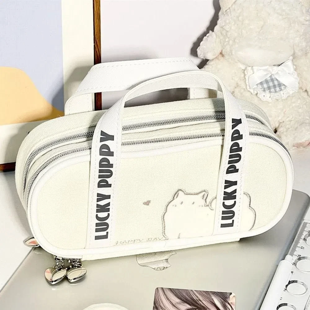 Multifunctional Embroidery Cat Pencil Handbag Zipper Large Capacity Desk Storage Bag Stationery Kawaii Sweet Pen Case School
Multifunctional Embroidery Cat Pencil Handbag Zipper Large Capacity Desk Storage Bag Stationery Kawaii Sweet Pen Case School